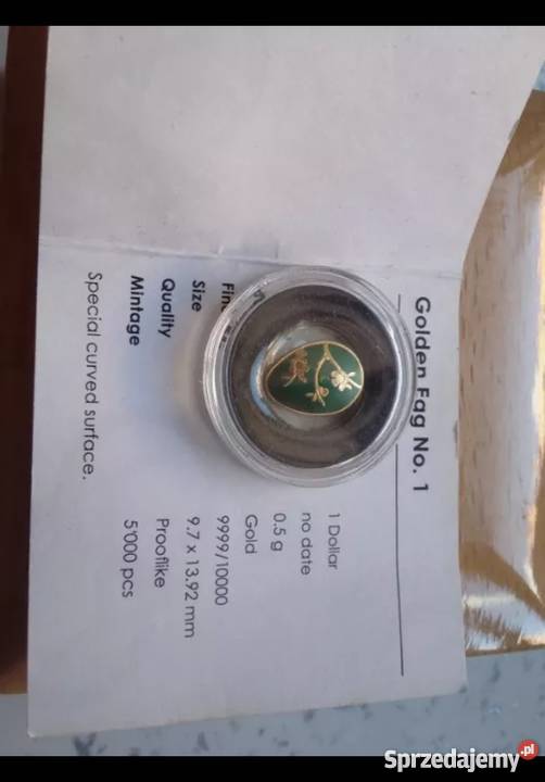 Najmniejsze złote monety - 1$ Jajko -Au999