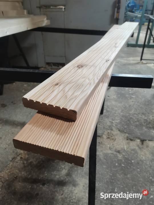 Deska tarasowa modrzew ryflowana gładka deska Jerzmanowice sprzedam