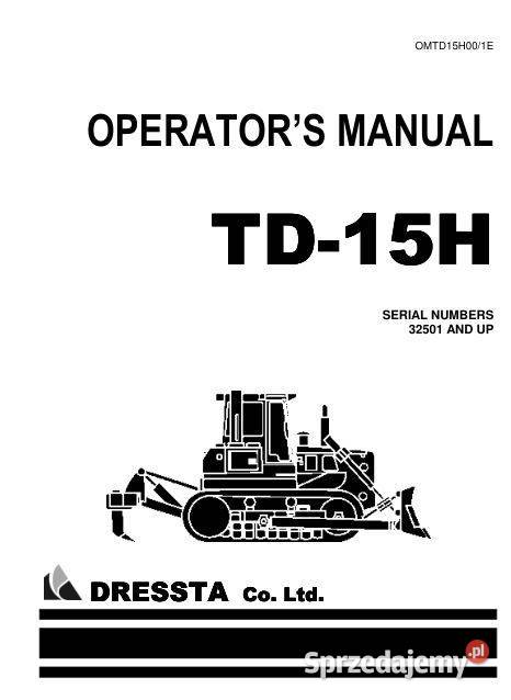 Dressta TD40C TD25H TD15H instrukcja napraw Kielce