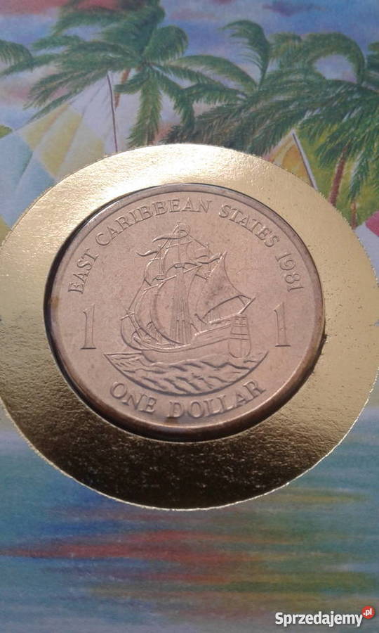 1 Dolar StKitts Nevis 1981 r UNC Blister Konin