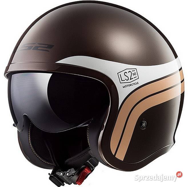 Kask motocyklowy LS2 Spitfire Brązowy S Części i akcesoria motocyklowe Warszawa