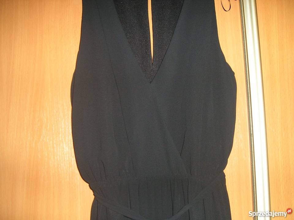 sukienka mgiełka midi mała czarna 36 S L pomorskie