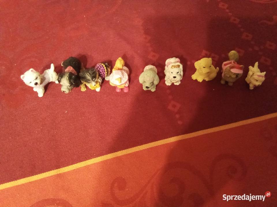 Dużo figurek pieski i kotek komplet