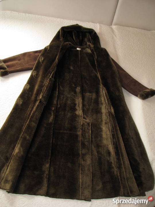 Elegancki kożuszek damski z kapturem XXL Krapkowice sprzedam