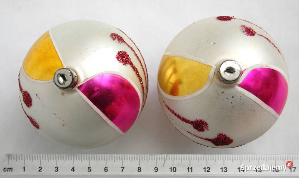 Stare bombki szklane 2 ręcznie malowane Lublin