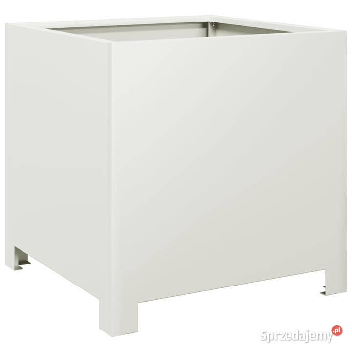 Donice ogrodowe 2 białe 40x40x40 stalowe Warszawa sprzedam