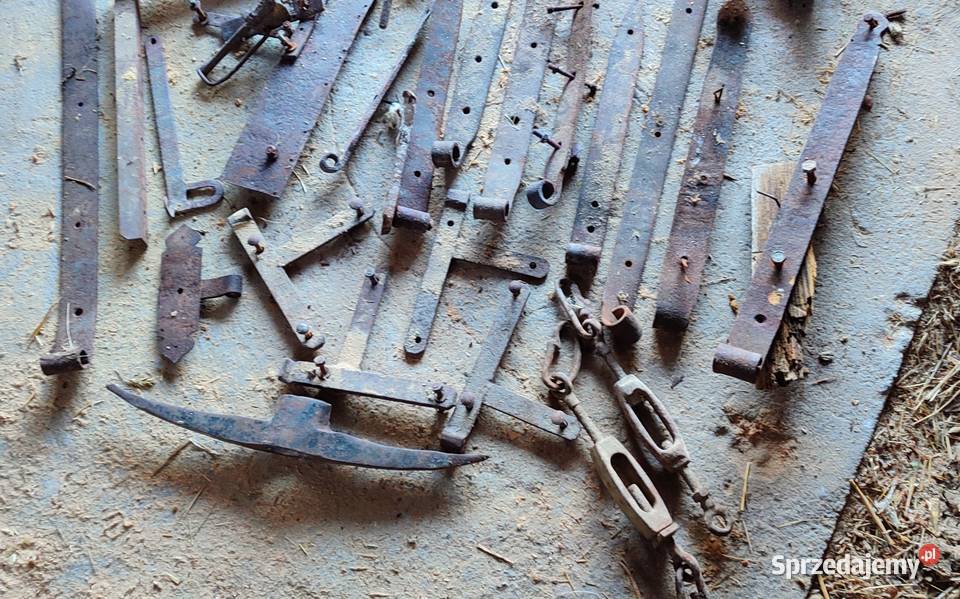 Zawiasy żelazne kute duże Lipnica