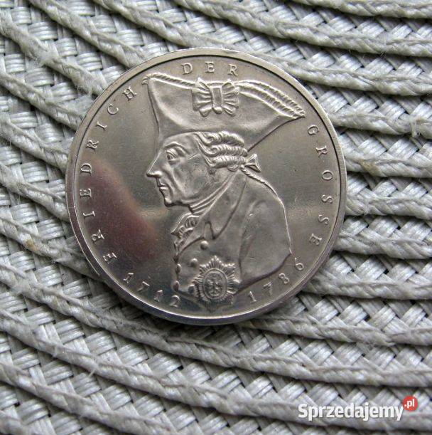 Niemcy 5 Marek 1986r Fryderyk II Ładna Kalisz