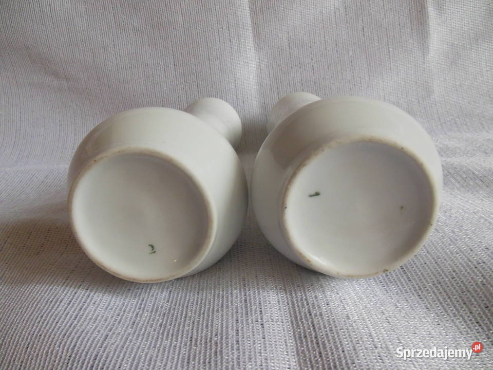Flakoniki białe porcelana 2 PRL Kielce