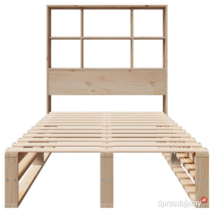 Łóżko z regałem bez materaca lite drewno 90x200 223cm Łóżka mazowieckie Warszawa