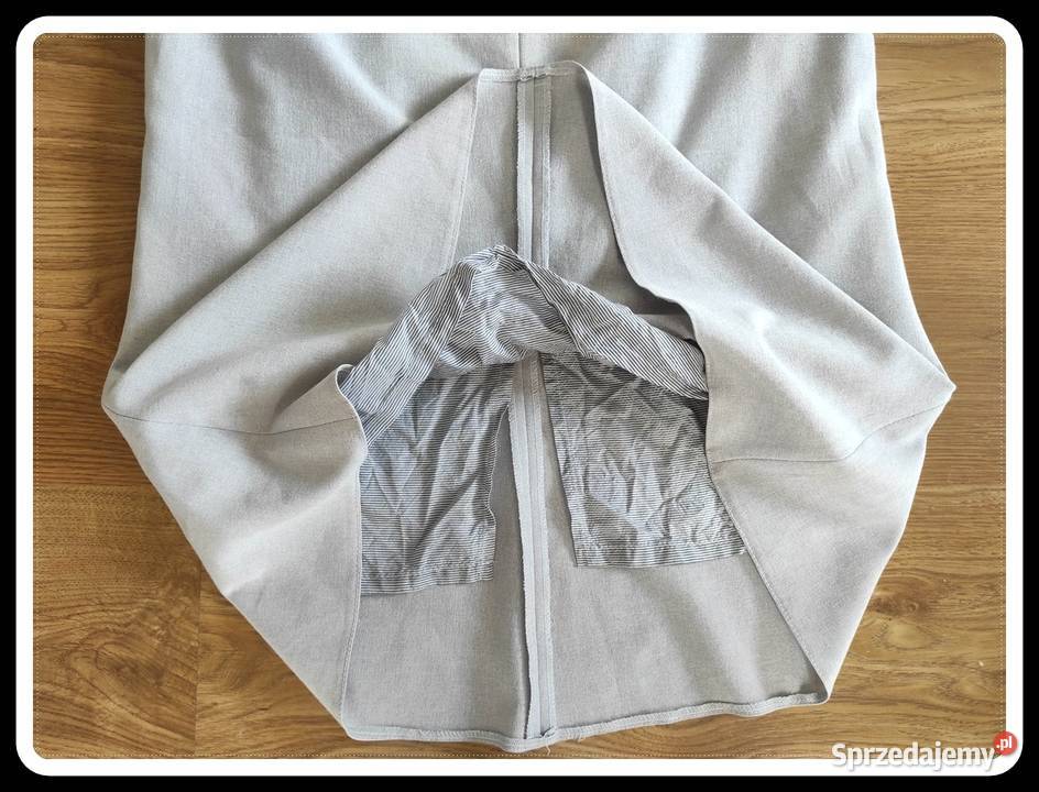 Szara spódnica z podszewką 42 XL elegancka Płock