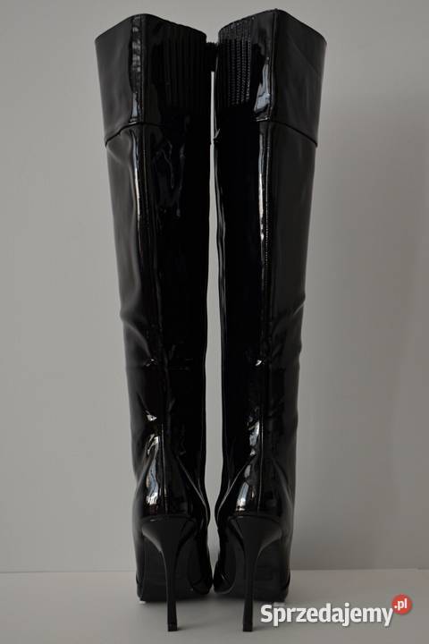 KUSZĄCA SZPILKA lakierowane kozaki Fredericks of