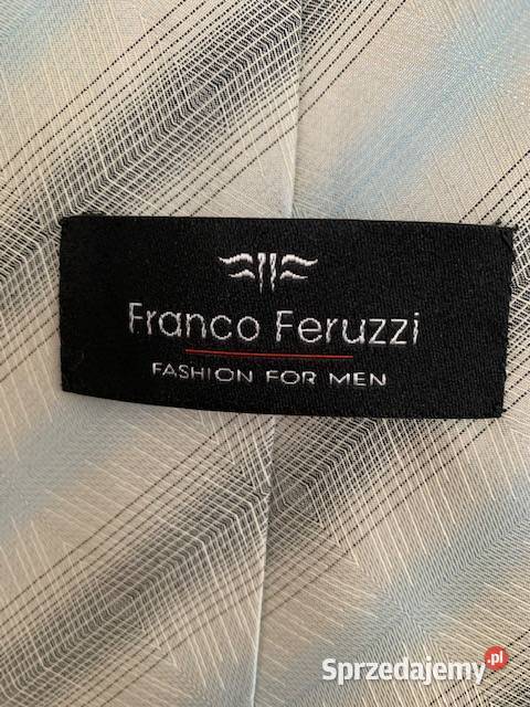 Krawat szarobłękitny Franco Feruzzi w paski