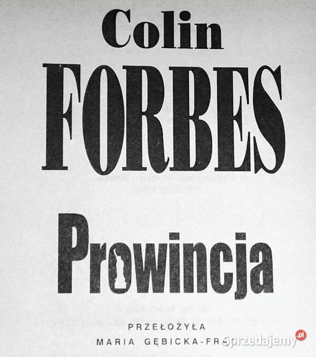 Prowincja Colin Forbes Książki i Podręczniki Chełm sprzedam