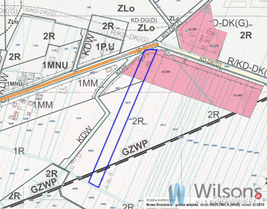 Dom wolnostojący Nowa Brzeźnica Kościuszki 100m