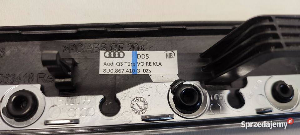 AUDI Q3 8U DEKOR LISTWA DRZWI PRAWY PRZÓD PIANO