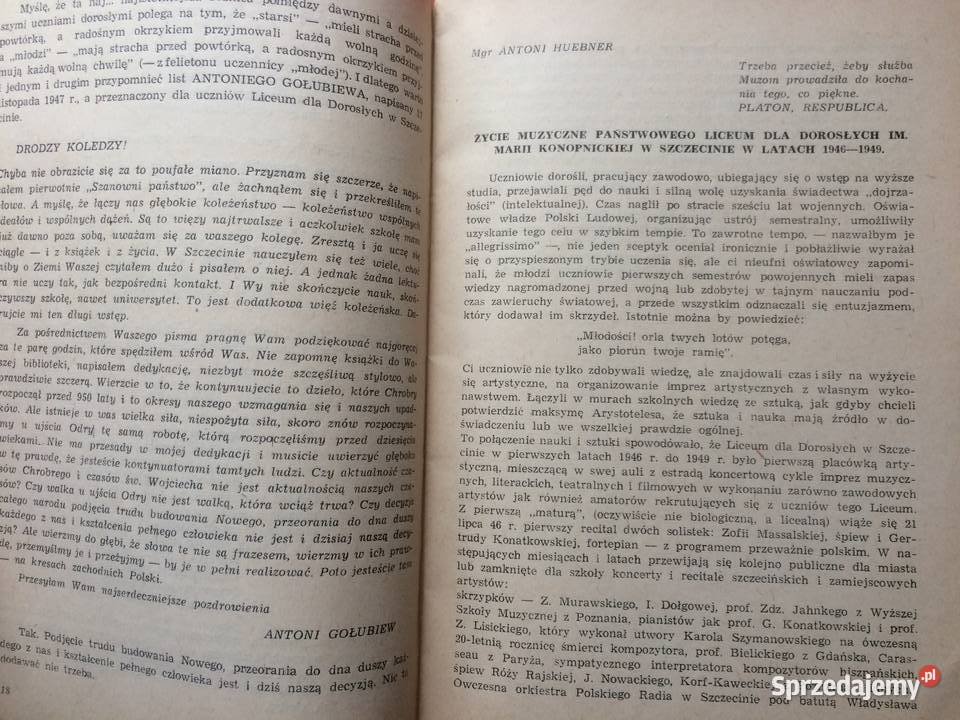 687 I Liceum Ogólnokształcące Pracujących Szczecin sprzedam