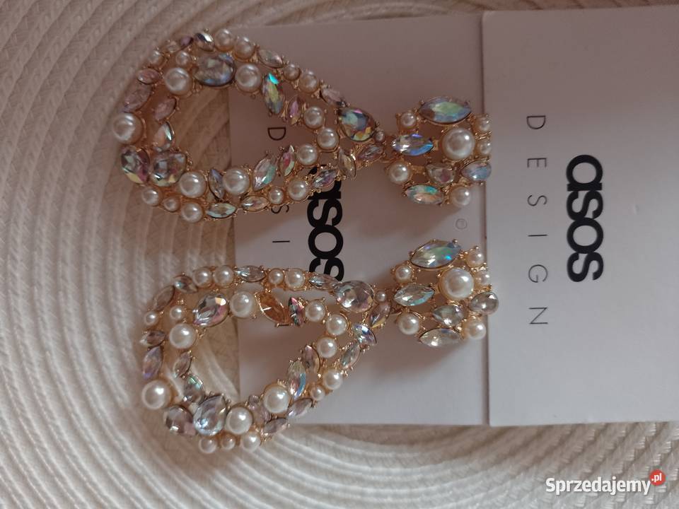 ASOS Wytworne długie Bogato zdobione kolczyki