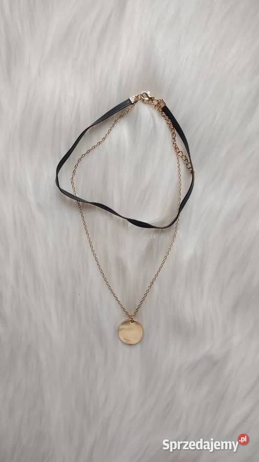 Czarny choker z łańcuszkiem AlternativeNaszyjnik Olkusz