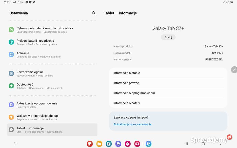 Samsung Galaxy Tab S7 6128GB Ekran AMOLED warmińsko-mazurskie Elbląg