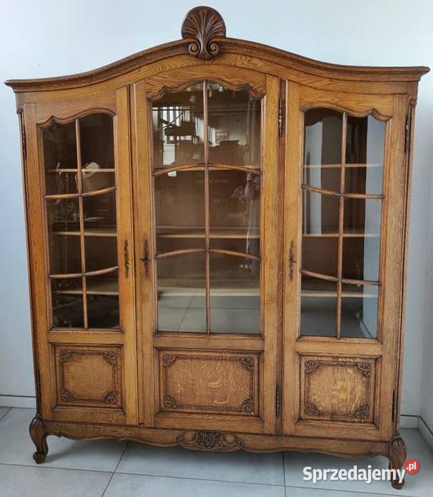 Piękna dębowa biblioteka ludwikowska sklep sprzedam
