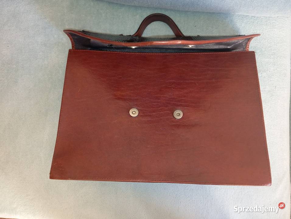 Skórzana Teczka na Dokumenty VINTAGE Moda i Styl mazowieckie Warszawa