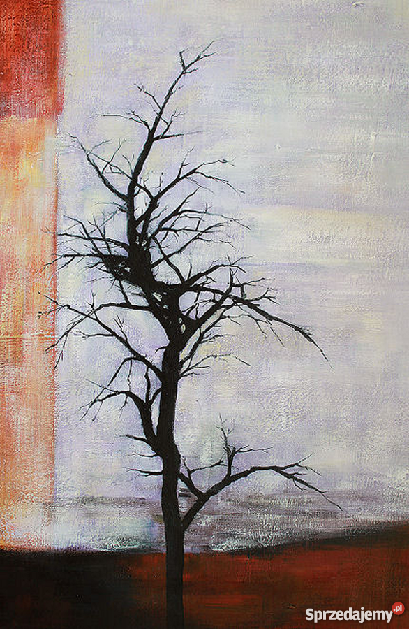 Obraz olejny nowoczesna pionowa abstrakcja mazowieckie Warszawa