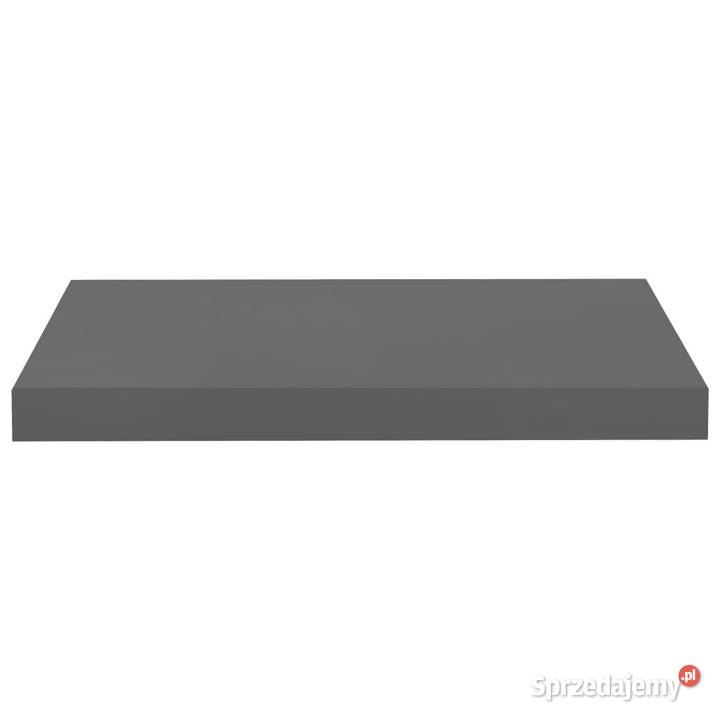 Półki ścienne 2 wysoki połysk szare 50x23x38 MDF Warszawa sprzedam