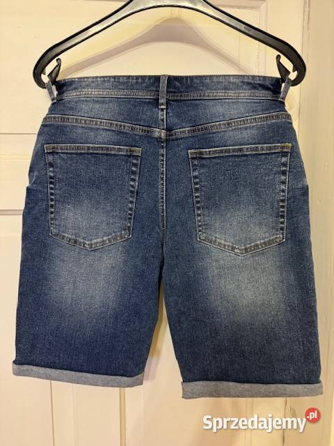 Spodnie krótkie jeansowe 44 męskie z nogawką Częstochowa