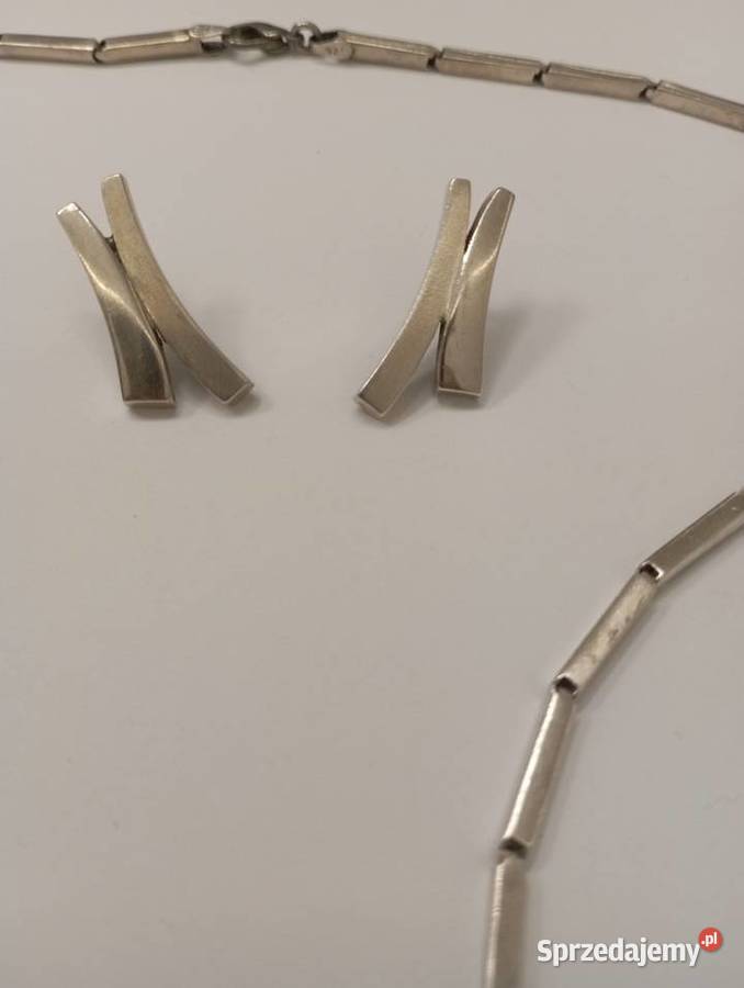 Komplet srebrny naszyjnik i kolczyki Radom