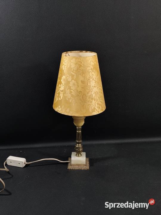 Stylowa Lampa Stołowa Vintage Mosiądz I Poddębice sprzedam