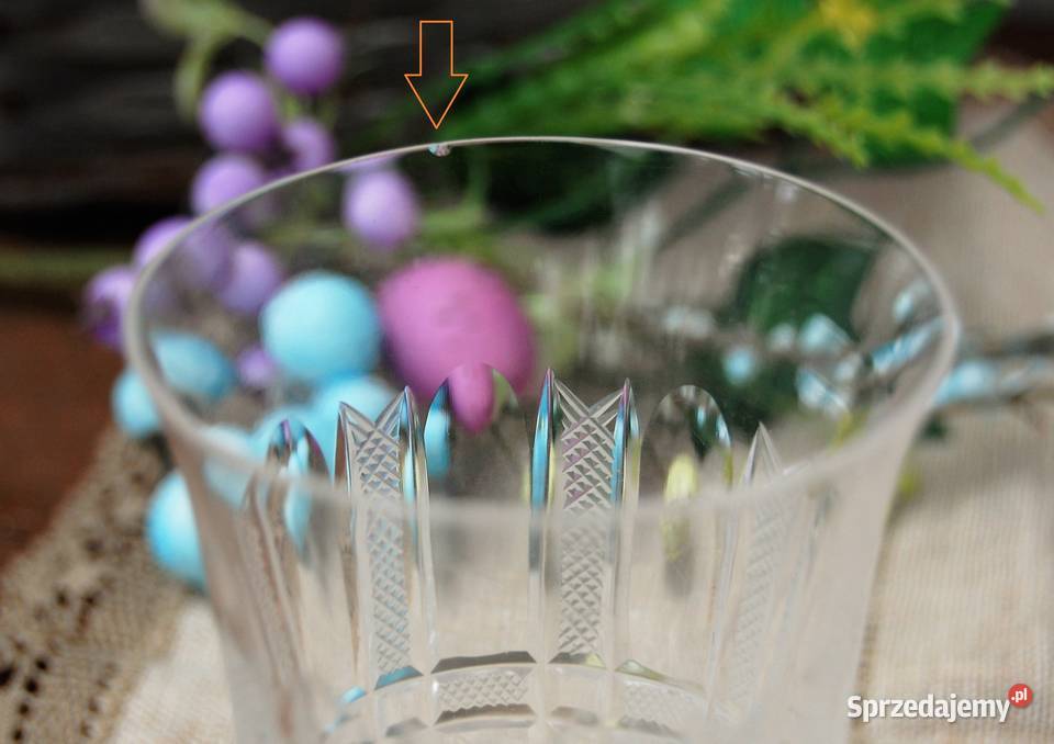 Stara szklanka kryształowa szlifowana 300 ml