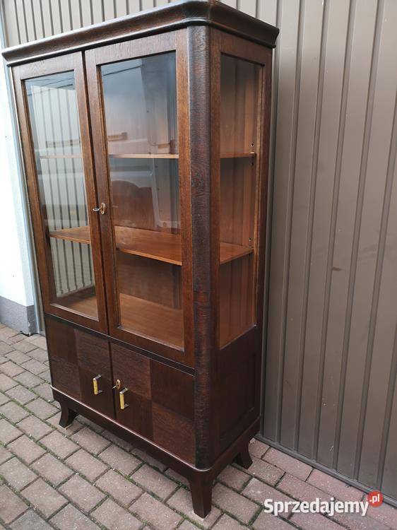 Witryna Biblioteka Serwantka ARTDECO Stara Antyk wielkopolskie Swarzędz