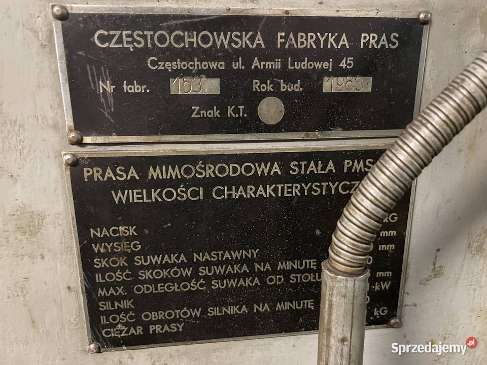 Prasa mimośrodowa stała PMS 16A Łódź