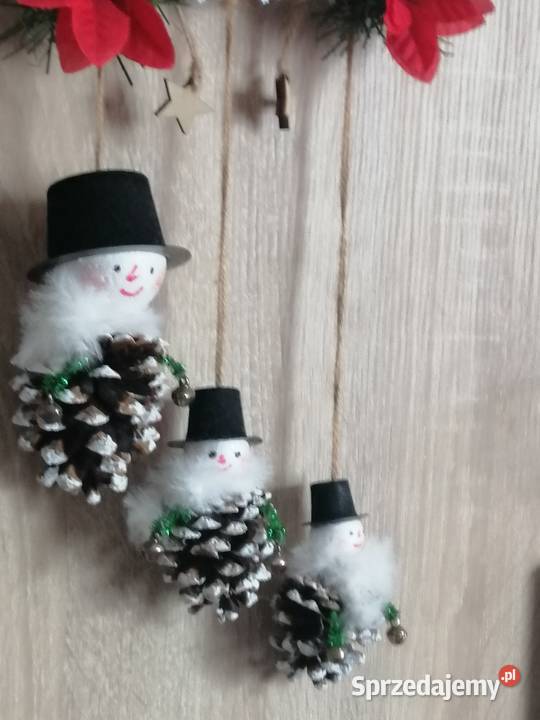 Zawieszki świąteczne z uroczymi bałwankami śląskie