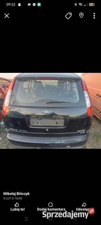 Klapa bagażnika tył ford focus c kolor f3 czarna Piotrków Trybunalski sprzedam