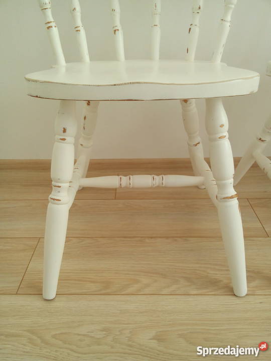 Krzesła drewniane białe Vintage Loft Retro Lublin