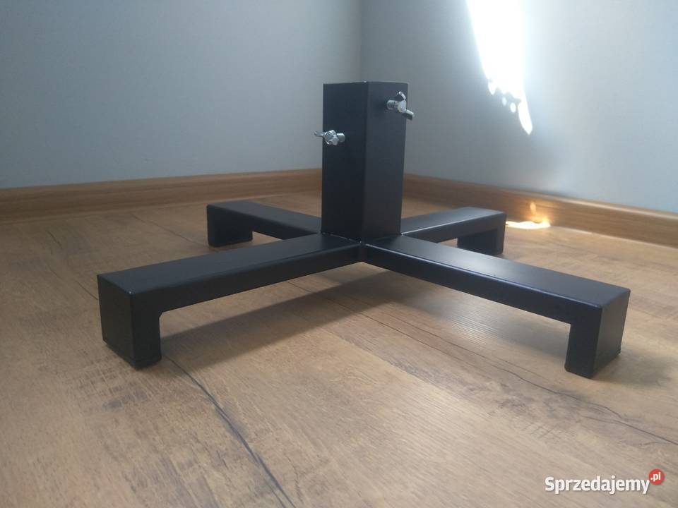 Stojak choinkowy do na pod choinkę metalowy loft czarny Skarbimierz