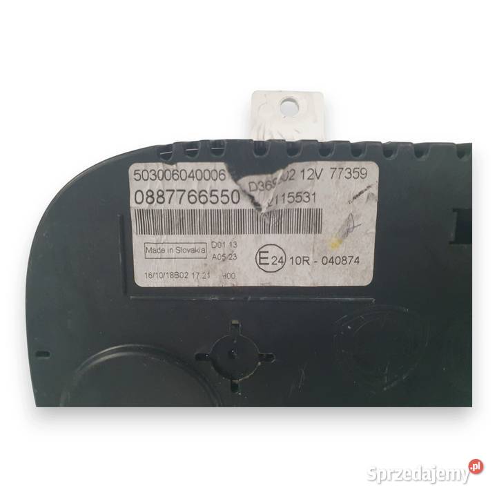 LICZNIK ZEGARY 0887766550 Fiat Panda III 09 Liczniki i zegary lubelskie Chełm