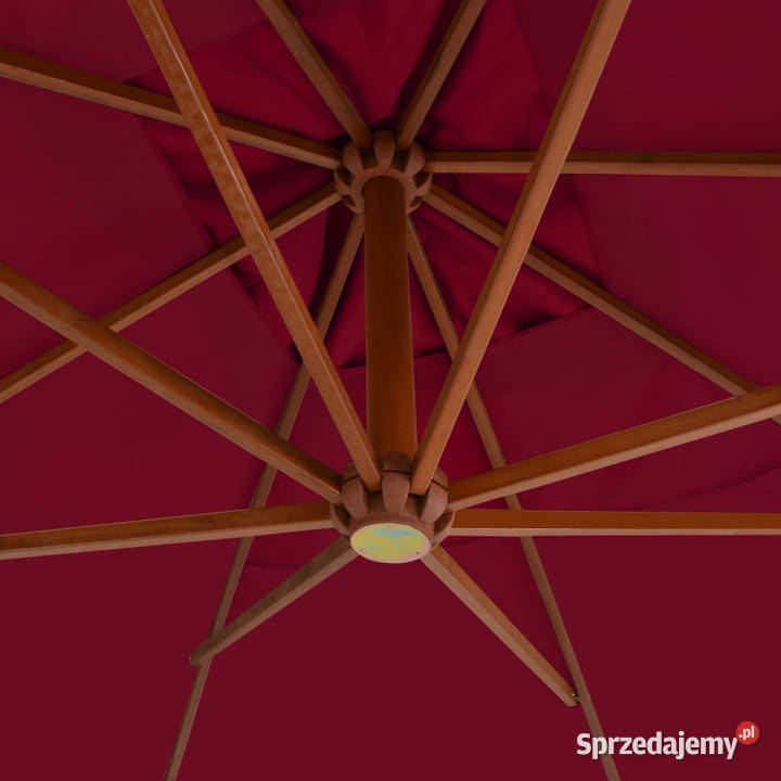 Wiszący parasol z drewnianym słupkiem 400x300 Warszawa