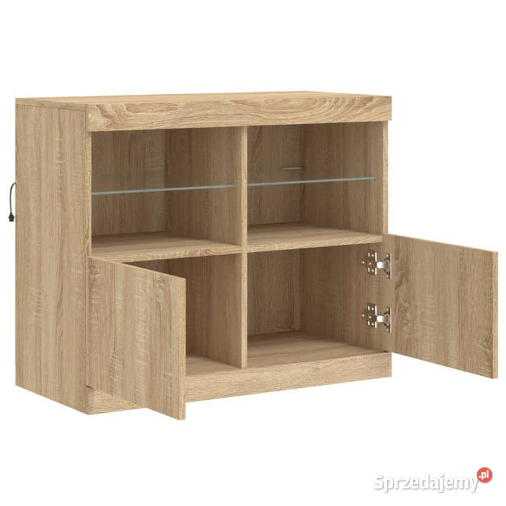 Szafka z oświetleniem LED dąb sonoma 81x37x67