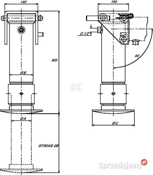 SP85250SET1 Hydrauliczna stopa podporowa z pompą Przasnysz sprzedam