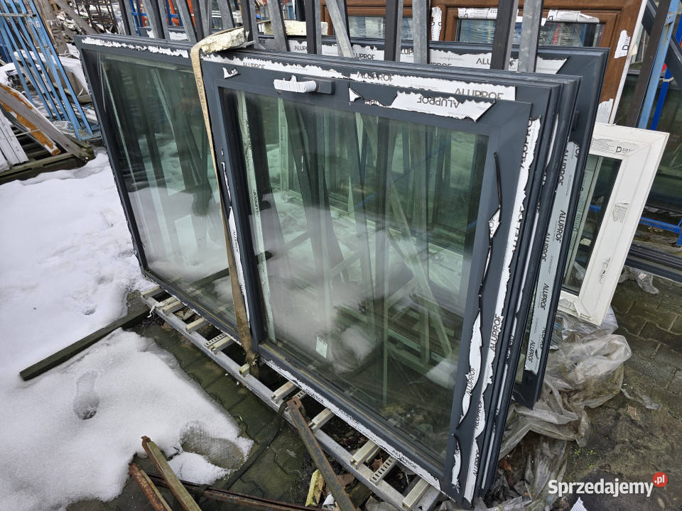 Okno aluminiowe FIXU 2280x1360 3 sztuki 9 nie Pozostałe Rudolfowo