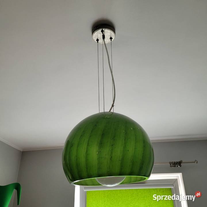 Lampa wisząca kuchenna szklana zielona Lampy wiszące Poznań