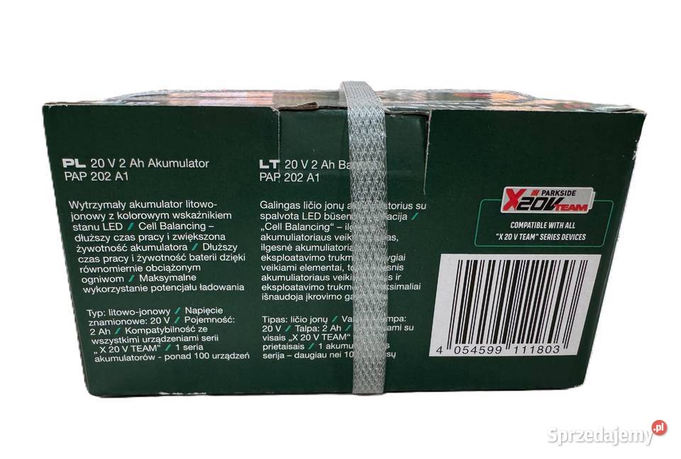 Akumulator Parkside 20V 2Ah PAP 202 A1 warmińsko-mazurskie sprzedam
