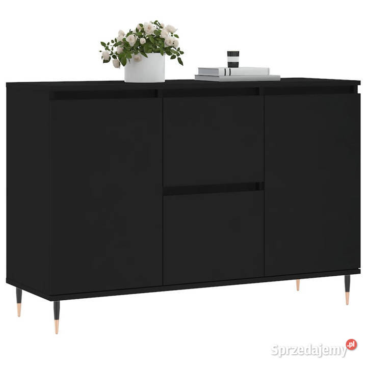 Szafka czarna 104x35x70 materiał drewnopochodny