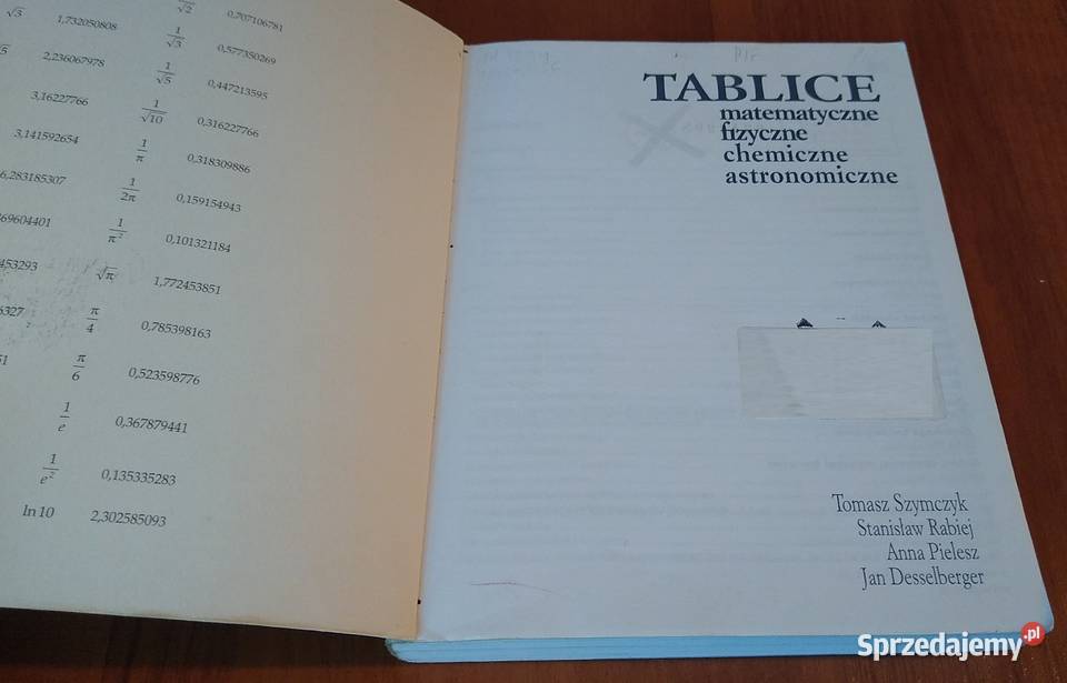 Tablice matematyczne fizyczne chemiczne Gdańsk