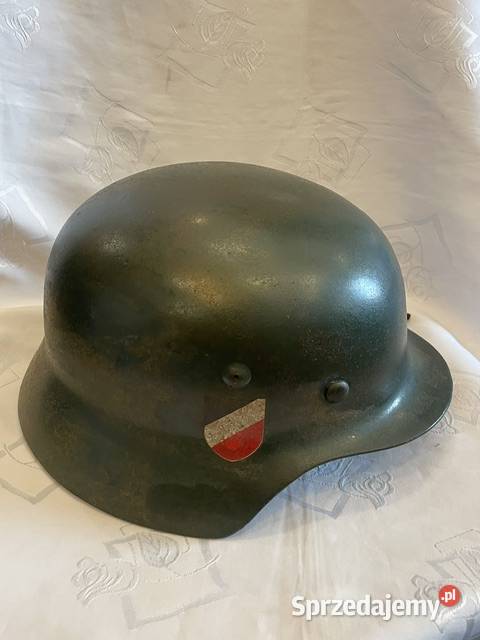 Oryginalny hełm niemiecki Stahlhelm II wojna małopolskie Kraków