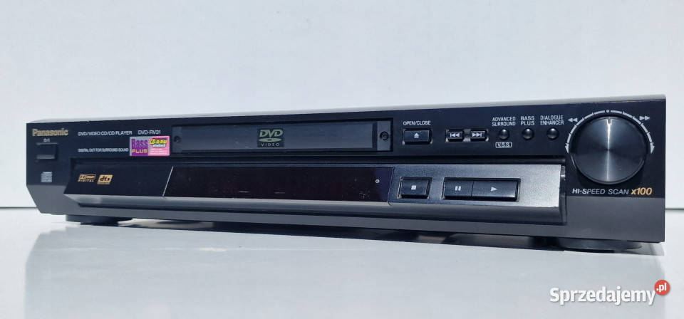 Panasonic CD DVD MP3 odtwarzacz DVDRV31 rv 31 TV i Video Międzychód