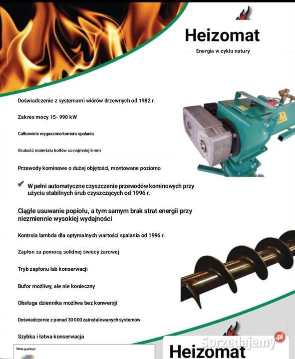 HEIZOMAT 100 KW Piec na Trociny Zrębka Pestka Kożuchów